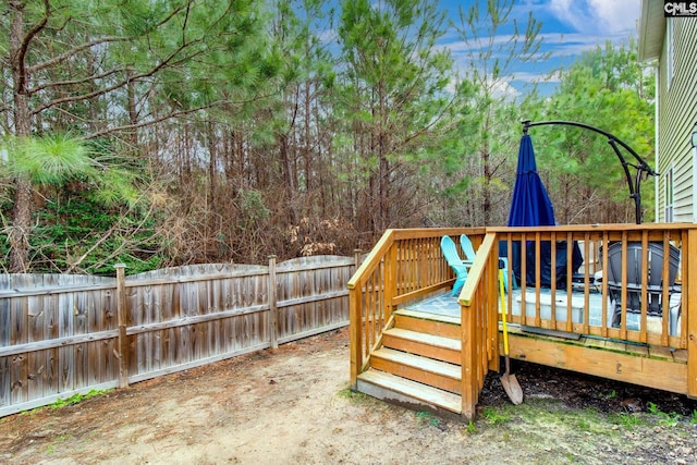 view of wooden deck