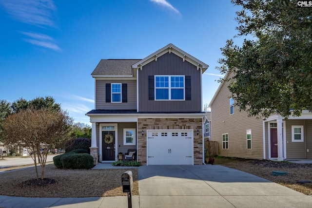 view of front of home featuring a garage