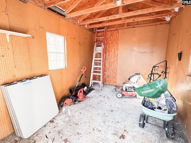 miscellaneous room with concrete flooring