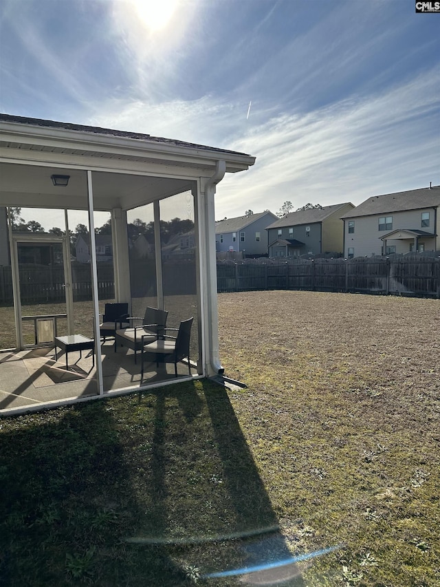 view of yard with a patio area