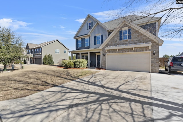 view of front of house featuring a garage