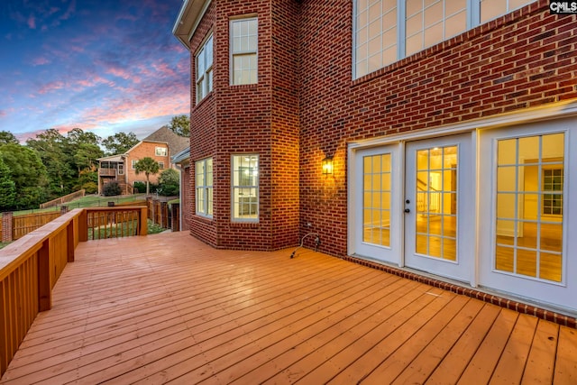 view of deck at dusk