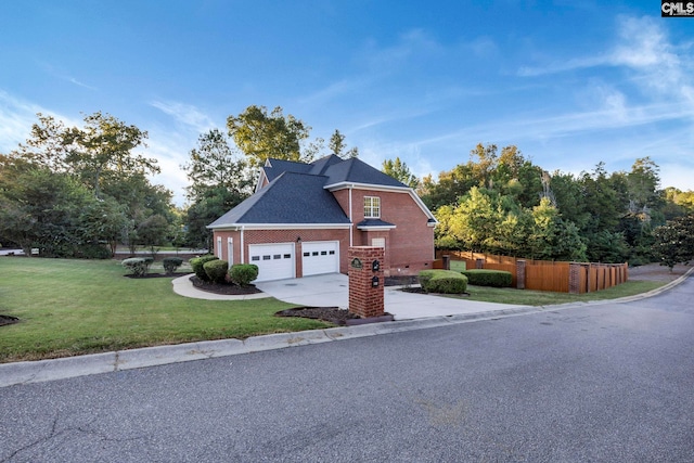 view of home's exterior with a yard