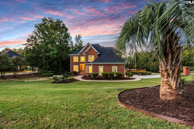 exterior space with a yard