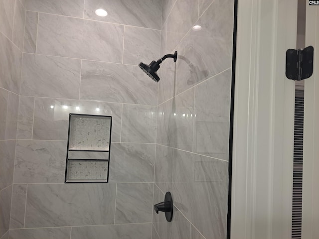 room details with tiled shower