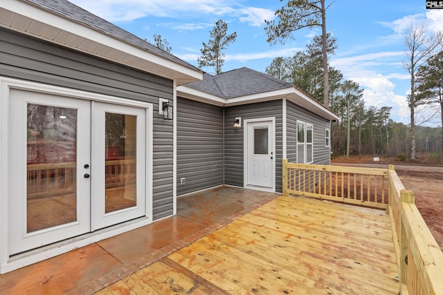 deck with french doors