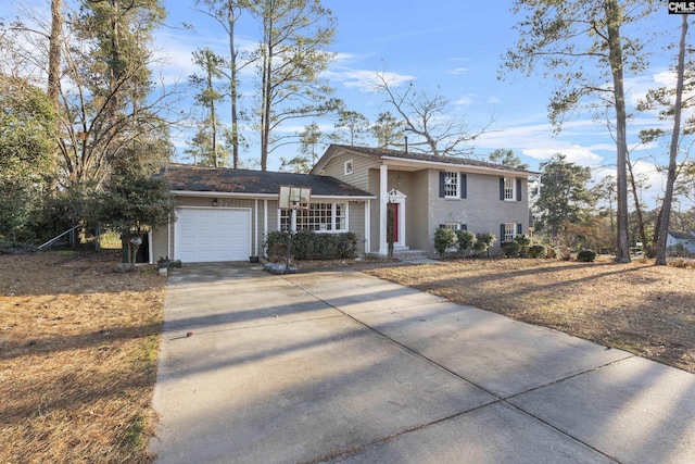 tri-level home featuring a garage