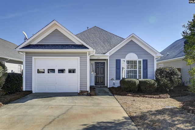 view of front facade featuring a garage