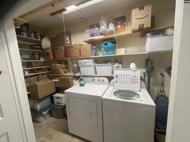 laundry area featuring separate washer and dryer