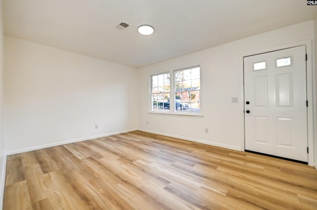 foyer featuring light wood-type flooring