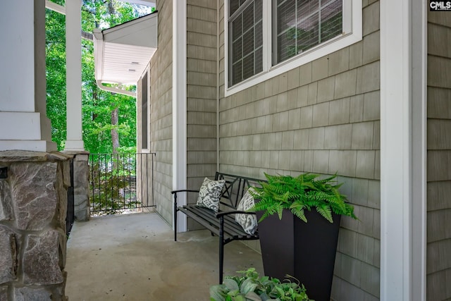 view of patio with a porch