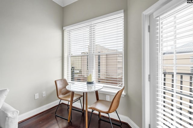 dining room featuring dark hardwood / wood-style floors