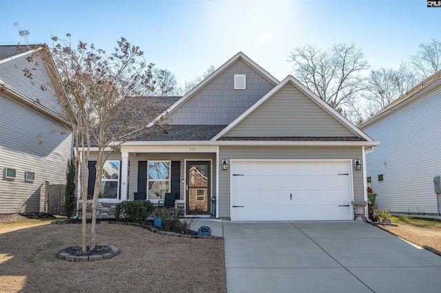 craftsman-style home featuring a garage