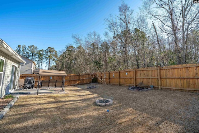 view of yard with a patio