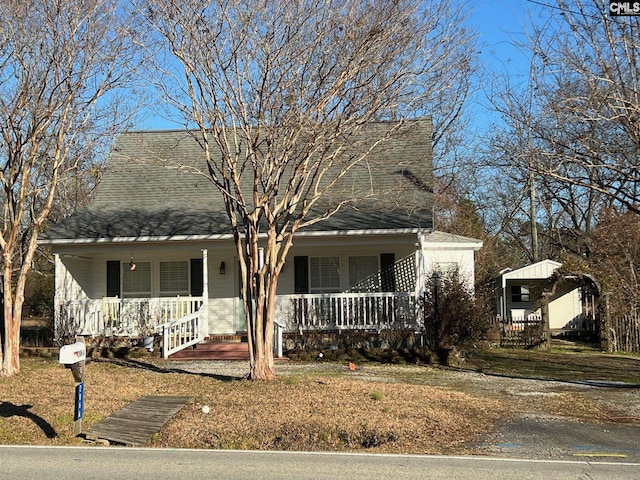 view of front of house with a porch