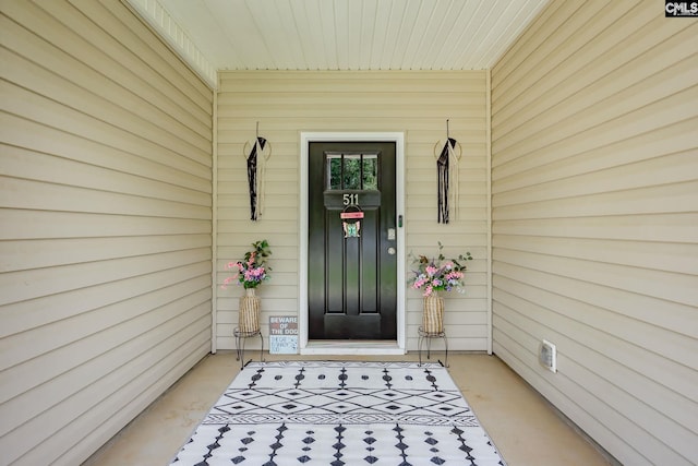 view of doorway to property