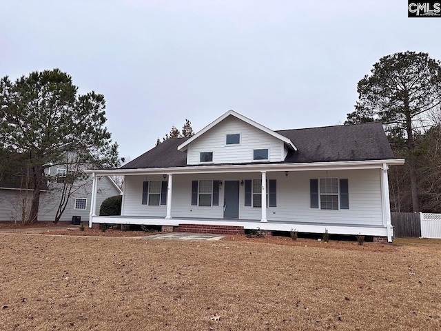 view of front of home with covered porch