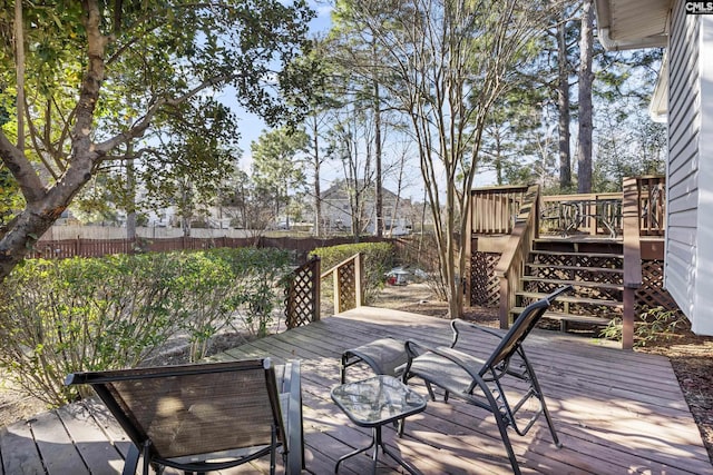 view of wooden deck