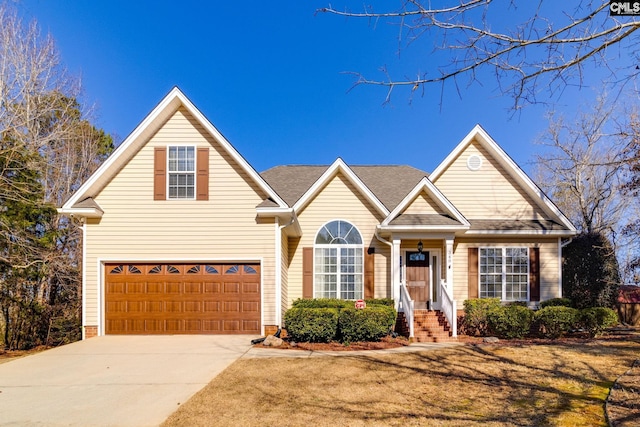 view of property with a garage