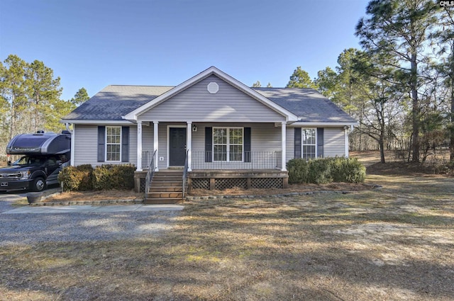 view of front of home with a porch