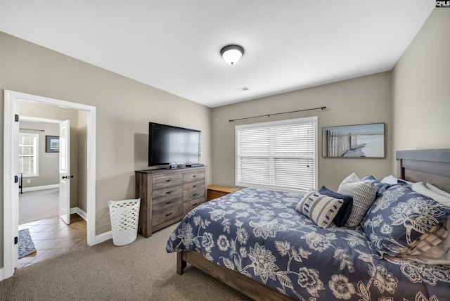 view of carpeted bedroom