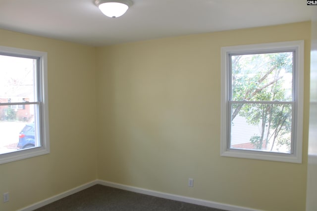 view of carpeted spare room