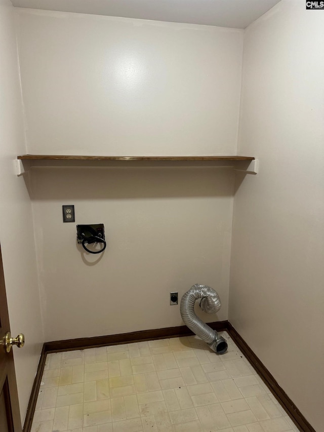 laundry room featuring hookup for an electric dryer