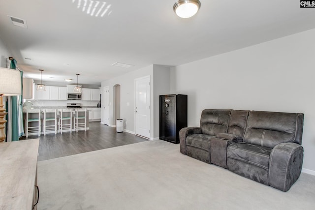 view of carpeted living room