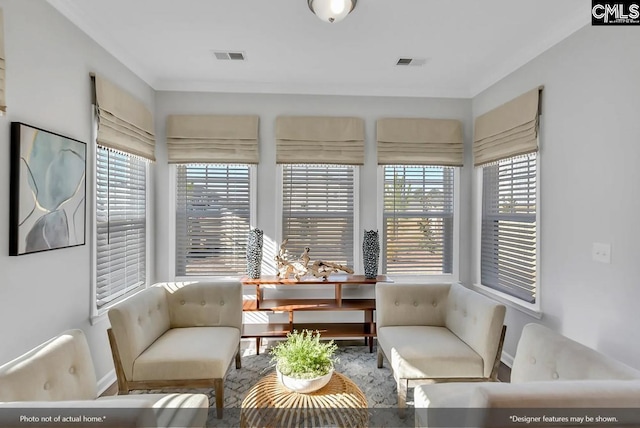 sunroom / solarium with visible vents