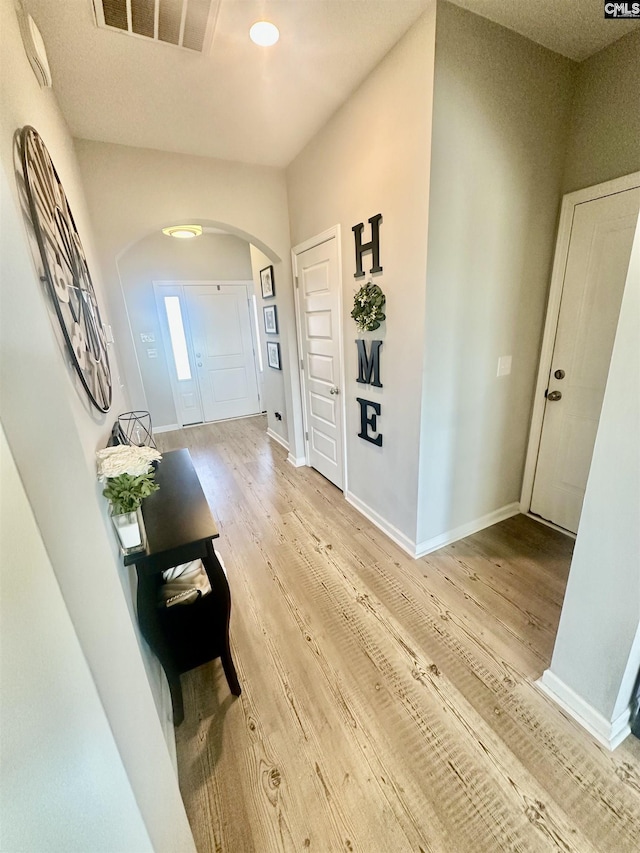 entryway featuring light wood-type flooring