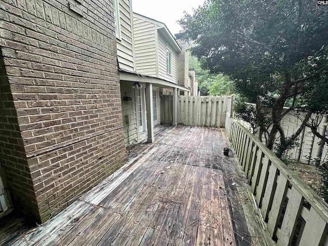 view of wooden terrace