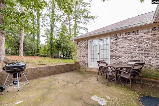 view of patio with grilling area