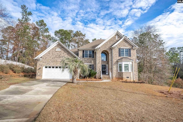 view of property featuring a garage