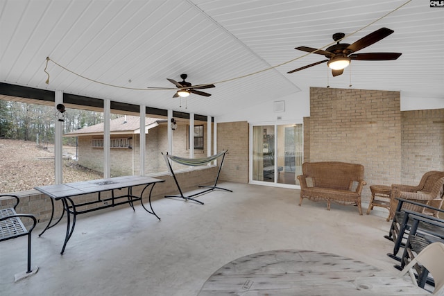 view of patio / terrace with ceiling fan