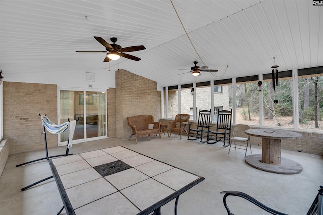 view of patio / terrace with ceiling fan