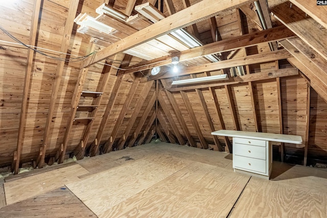 view of attic