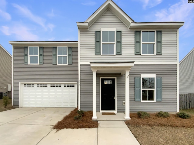 front facade featuring a garage