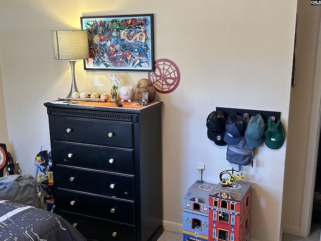 bedroom with carpet floors