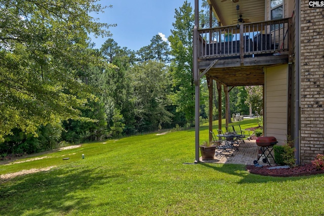 view of yard featuring a patio area