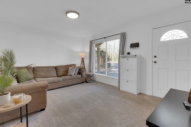 view of carpeted living room