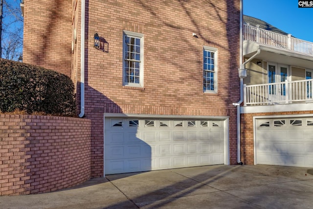 view of home's exterior with a garage