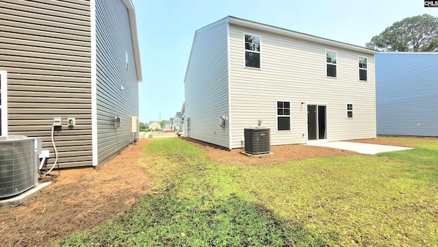 1706 Canopy Dr # 37, Sumter, SC 29150 - back of property featuring cooling unit, a patio area, and a lawn