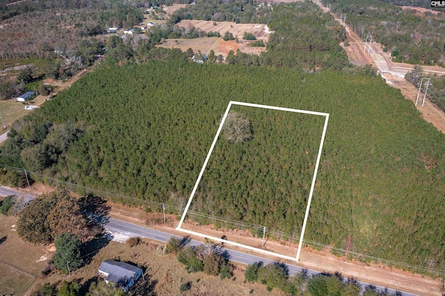 bird's eye view with a rural view