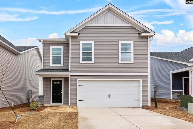 view of front of house featuring a garage