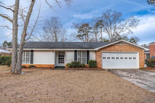 ranch-style home with a garage