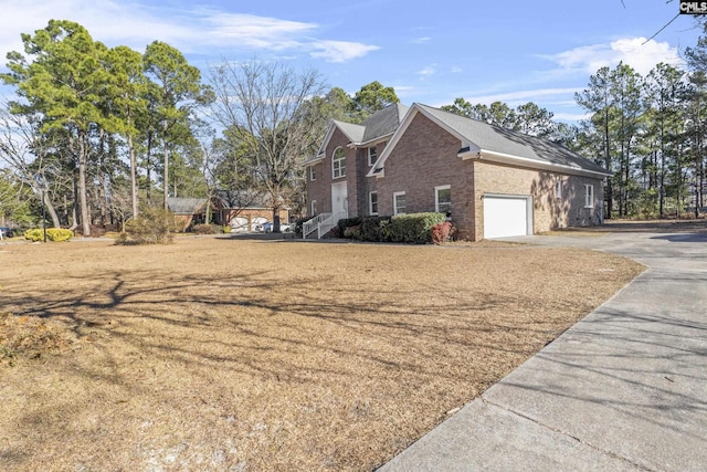 view of home's exterior featuring a garage