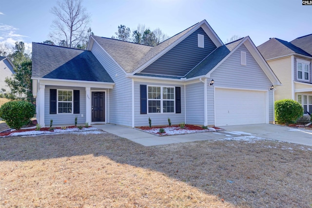 view of front facade featuring a garage