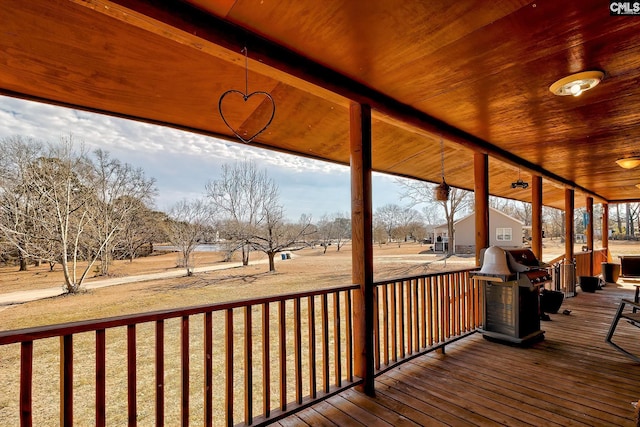 deck with grilling area