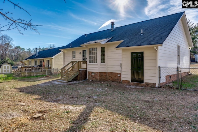 view of rear view of property