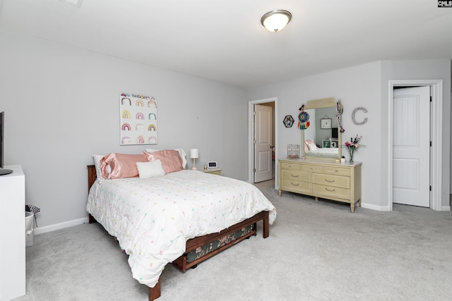 bedroom featuring carpet